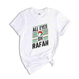 All Eyes on Rafah Shirt, Gaza Palestine T-Shirt, Free Palestine Shirt, Peace Sign Shirt, Palestine Protest, World Peace Shirt