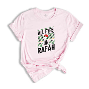 All Eyes on Rafah Shirt, Gaza Palestine T-Shirt, Free Palestine Shirt, Peace Sign Shirt, Palestine Protest, World Peace Shirt