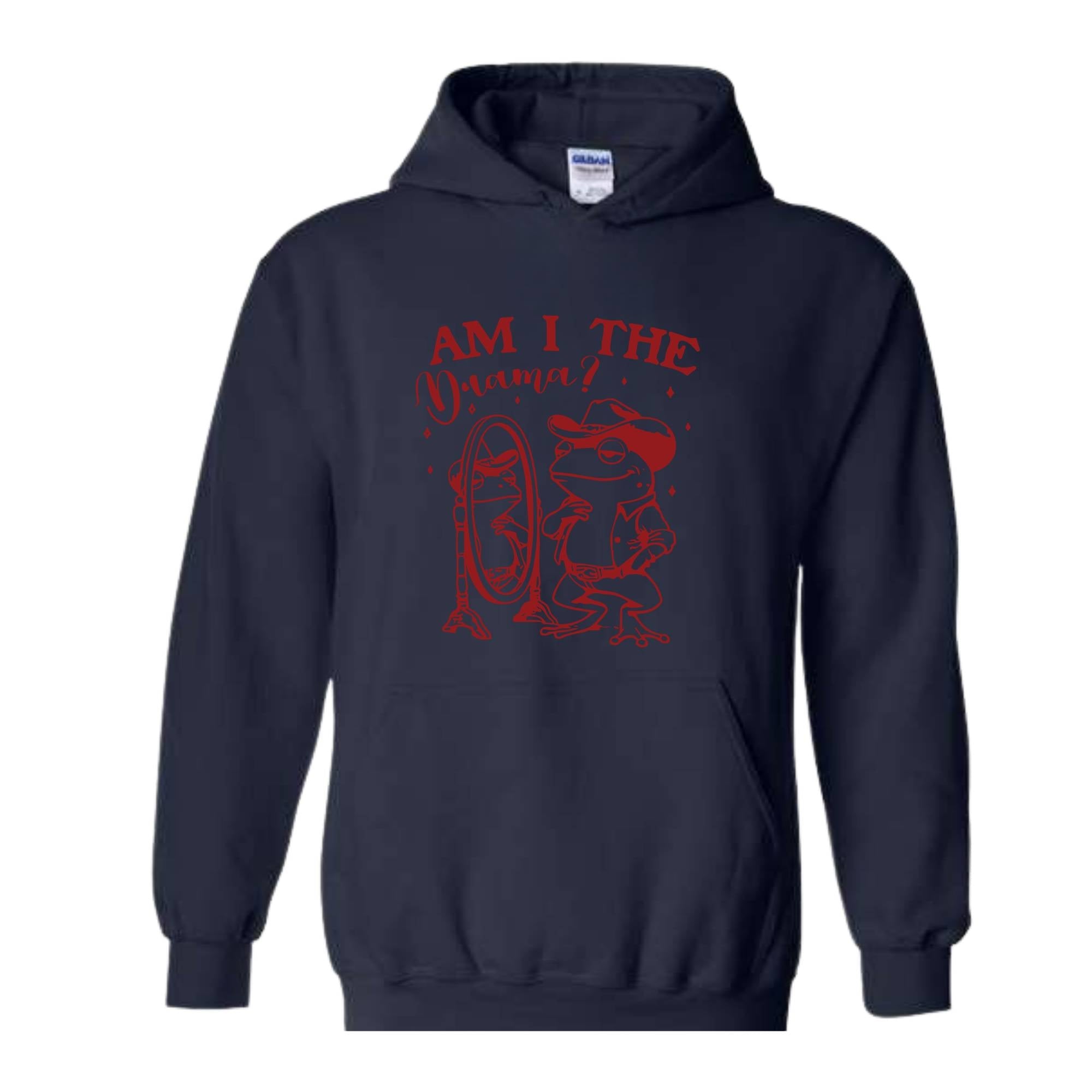 Am I The Drama Funny Frog Sweatshirt, Frog Graphic T-Shirt, Retro Sassy Tee Gift Shirt, Mental Health Hoodie, Funny Frog Lover Gift Sweater