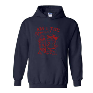Am I The Drama Funny Frog Sweatshirt, Frog Graphic T-Shirt, Retro Sassy Tee Gift Shirt, Mental Health Hoodie, Funny Frog Lover Gift Sweater