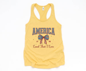 America Land That I Love Tank Top, 4th Of July Tank Top, USA Shirt, USA Tank Top, Independence Day, Fourth Of July Outfit, July 4th Tank