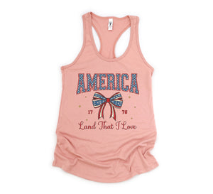 America Land That I Love Tank Top, 4th Of July Tank Top, USA Shirt, USA Tank Top, Independence Day, Fourth Of July Outfit, July 4th Tank