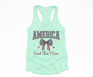 America Land That I Love Tank Top, 4th Of July Tank Top, USA Shirt, USA Tank Top, Independence Day, Fourth Of July Outfit, July 4th Tank
