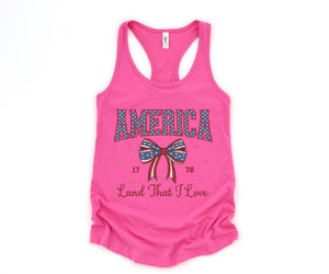 America Land That I Love Tank Top, 4th Of July Tank Top, USA Shirt, USA Tank Top, Independence Day, Fourth Of July Outfit, July 4th Tank