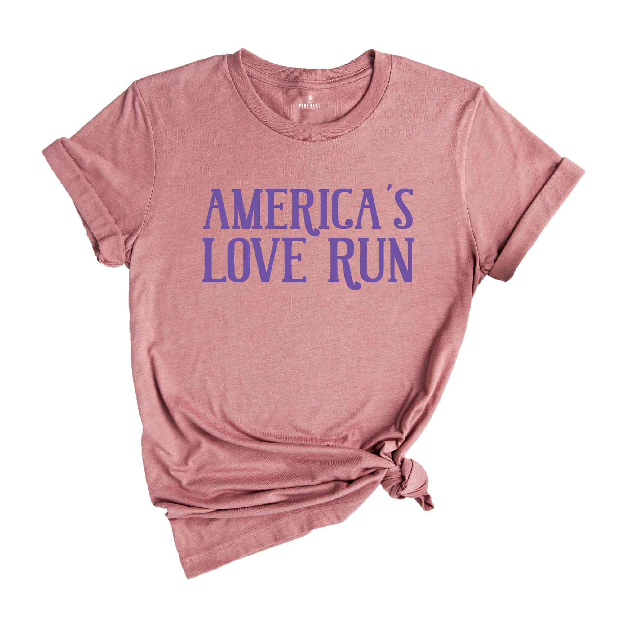 America's Love Run Shirt, Running Event Shirt, Charity Race Gear, Marathon Shirt, Heart Health Shirt, Patriotic Run Shirt, USA Love Run Gea