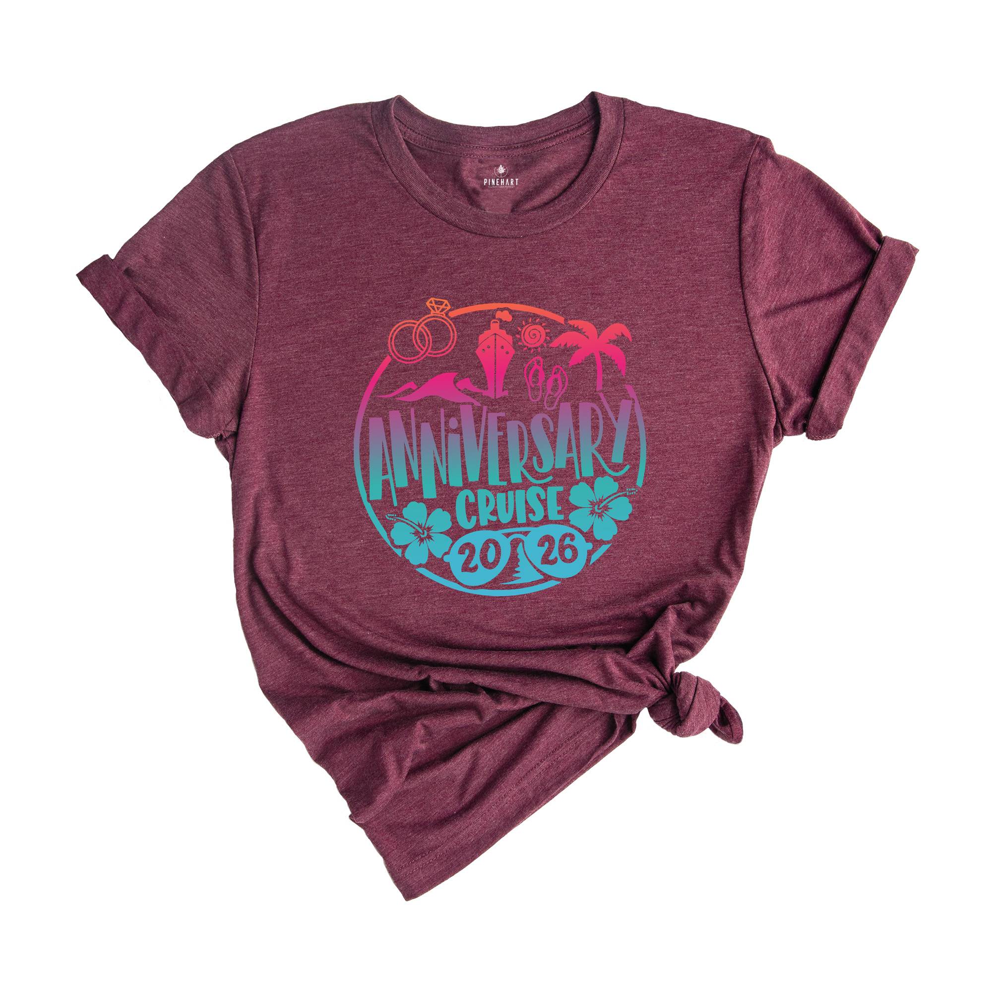 Anniversary Cruise 2026 T-Shirt, Couple Shirt, Wedding Shirt, Matching Couple Shirt, Cruise Party Tee, Summer Couple Tee