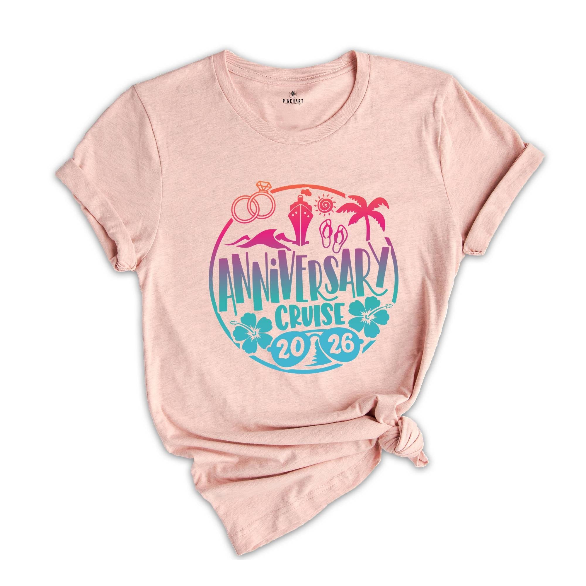 Anniversary Cruise 2026 T-Shirt, Couple Shirt, Wedding Shirt, Matching Couple Shirt, Cruise Party Tee, Summer Couple Tee