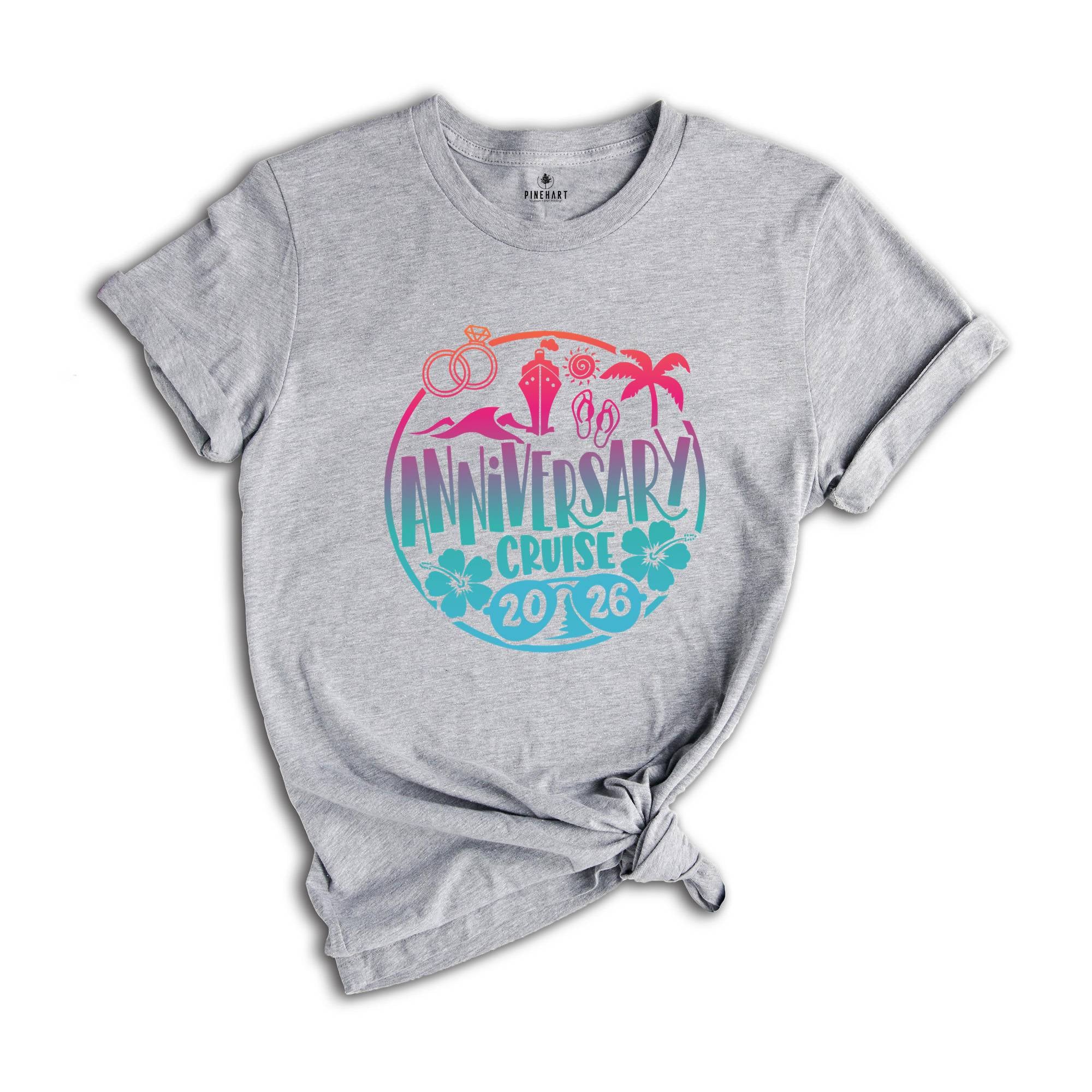 Anniversary Cruise 2026 T-Shirt, Couple Shirt, Wedding Shirt, Matching Couple Shirt, Cruise Party Tee, Summer Couple Tee