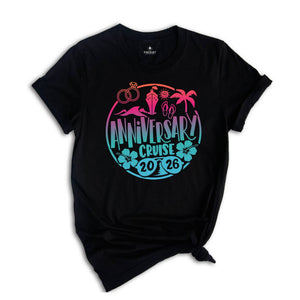 Anniversary Cruise 2026 T-Shirt, Couple Shirt, Wedding Shirt, Matching Couple Shirt, Cruise Party Tee, Summer Couple Tee