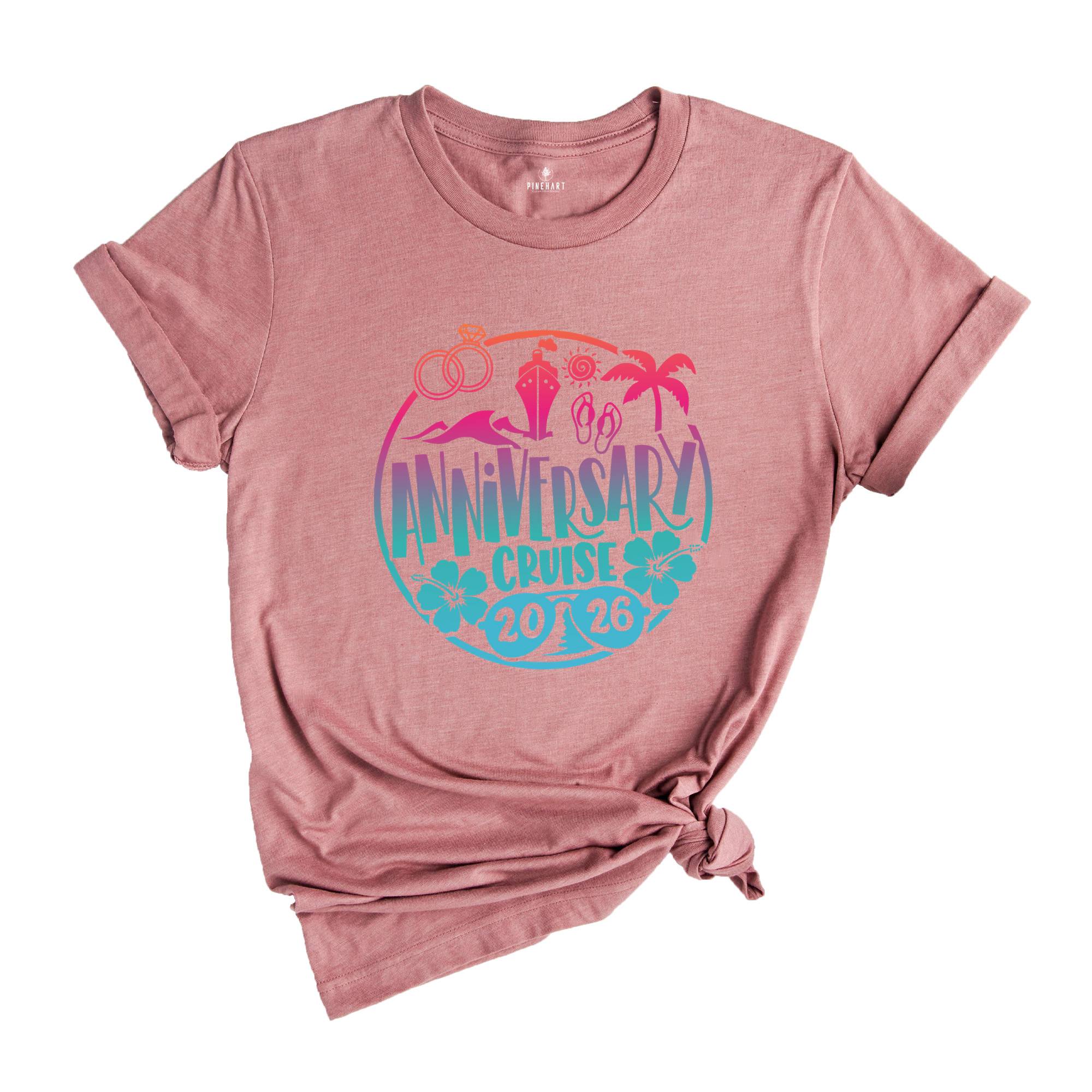 Anniversary Cruise 2026 T-Shirt, Couple Shirt, Wedding Shirt, Matching Couple Shirt, Cruise Party Tee, Summer Couple Tee
