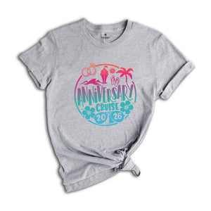 Anniversary Cruise 2026 T-Shirt, Couple Shirt, Wedding Shirt, Matching Couple Shirt, Cruise Party Tee, Summer Couple Tee
