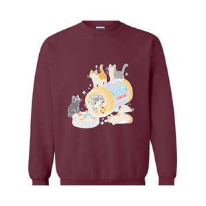 Antidepressant Cat Sweatshirt, Cute Cat Sweatshirt, Cat Owner Hoodie, Cat Lover Gifts, Therapist Sweatshirt