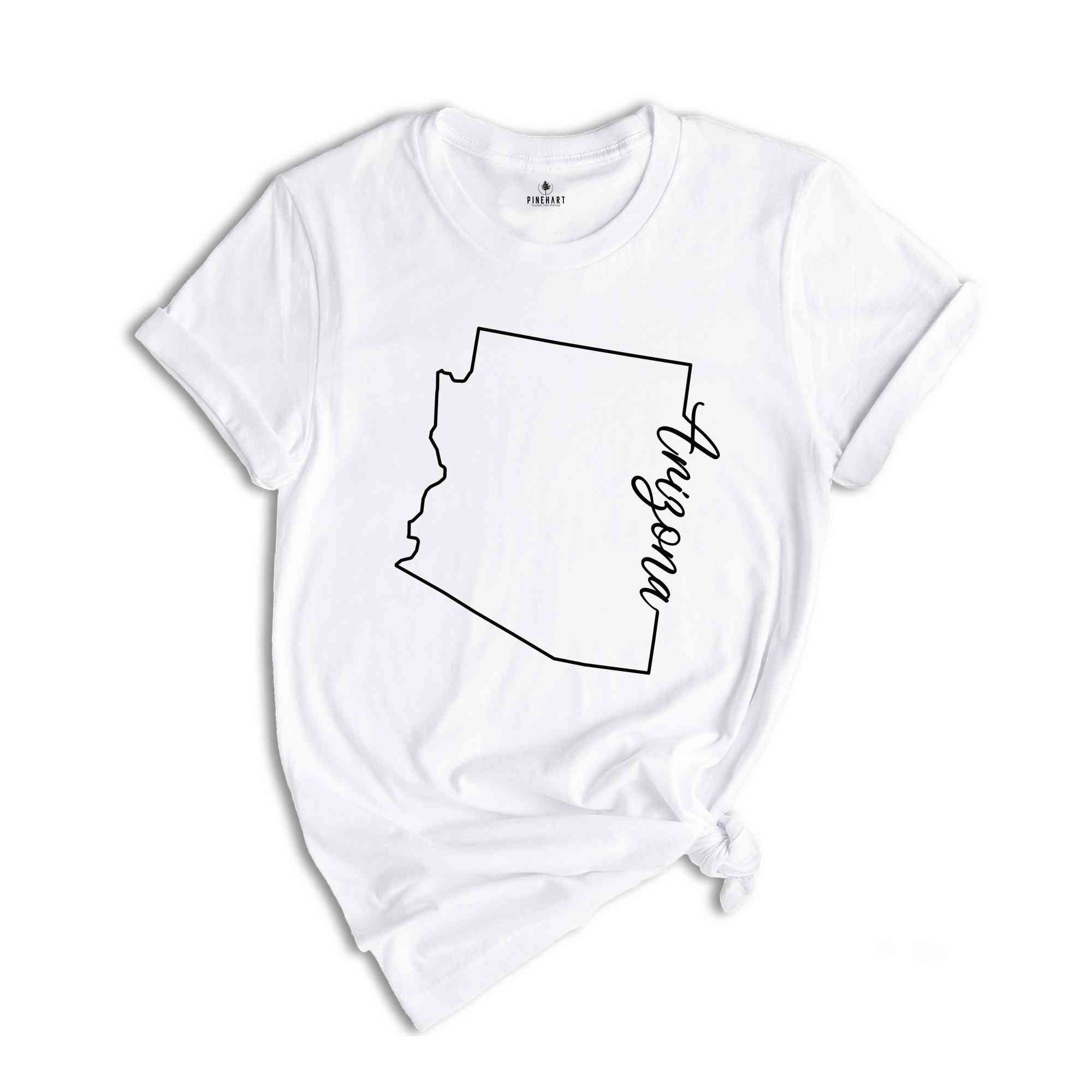 Arizona State Shirt, The USA State Shirt, Arizona USA Shirt, Arizona Map Outline Shirt, US Outline Shirt, United States Shirt