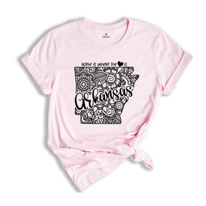 Arkansas State Shirt, Arkansas State Map Tee, Arkansas Travel Gifts, Arkansas Clothing, Arkansas State Home, Arkansas Tee