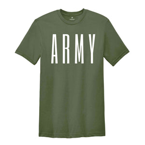 Army Shirt with Name, Personalized Army Shirt, Cool Army Shirt, Army Shirt, Custom Army Shirt, Army Gift, Wife Shirt