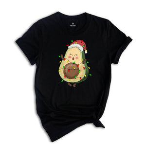 Avocado Christmas Shirt, Christmas Lights Shirt, Cute Christmas Tee, Christmas Gifts, Funny Christmas Shirt, New Year Tee