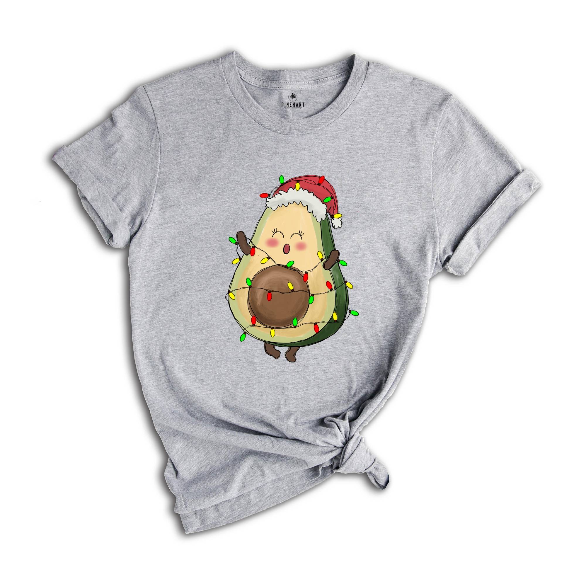 Avocado Christmas Shirt, Christmas Lights Shirt, Cute Christmas Tee, Christmas Gifts, Funny Christmas Shirt, New Year Tee