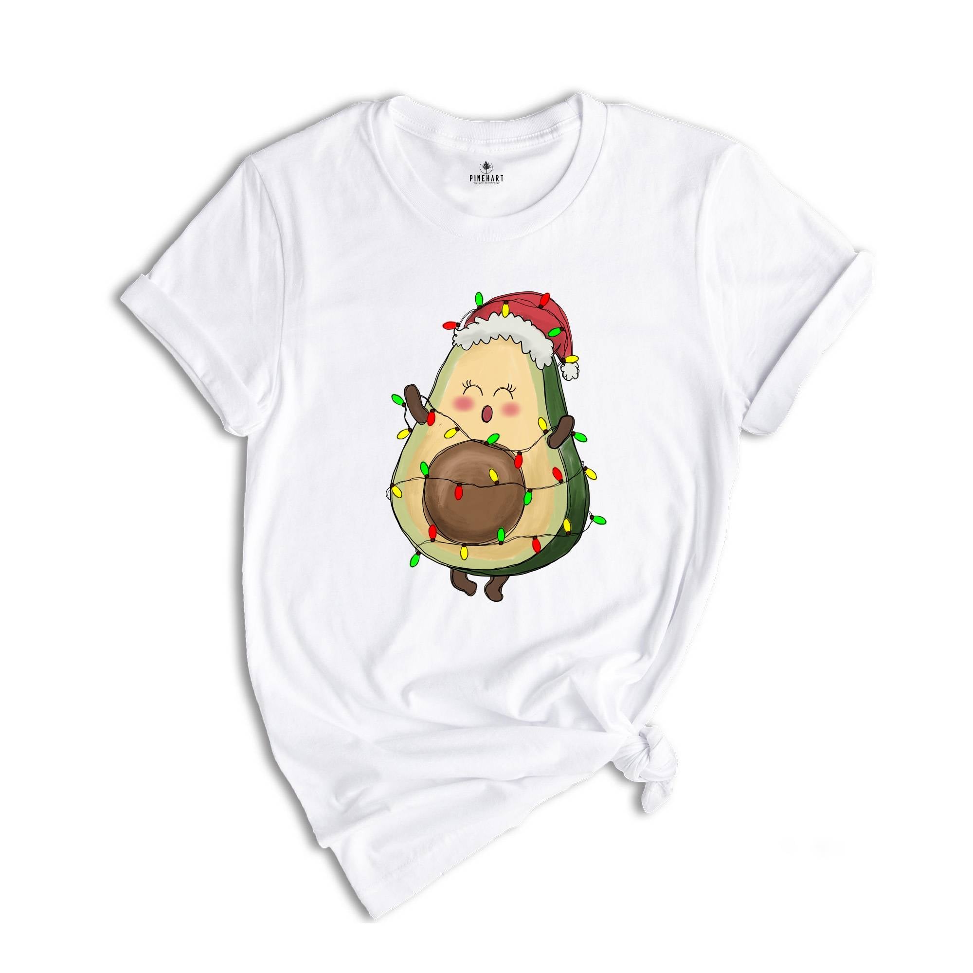 Avocado Christmas Shirt, Christmas Lights Shirt, Cute Christmas Tee, Christmas Gifts, Funny Christmas Shirt, New Year Tee