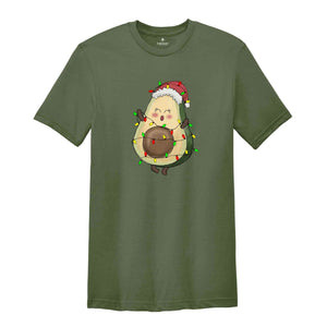 Avocado Christmas T-shirt, Vegan Christmas Shirt, Funny Christmas Tee, Christmas Gift, Avocado Santa Costume, Xmas Pajamas