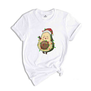 Avocado Christmas T-shirt, Vegan Christmas Shirt, Funny Christmas Tee, Christmas Gift, Avocado Santa Costume, Xmas Pajamas