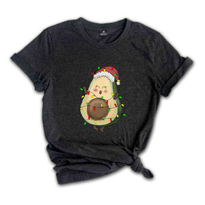 Avocado Christmas T-shirt, Vegan Christmas Shirt, Funny Christmas Tee, Christmas Gift, Avocado Santa Costume, Xmas Pajamas