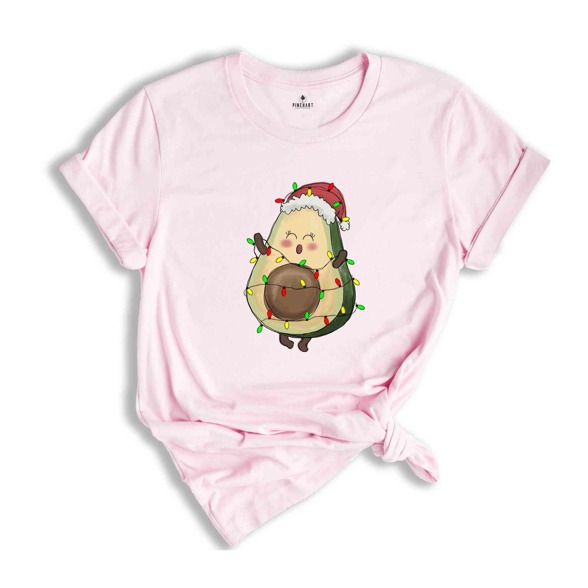 Avocado Christmas T-shirt, Vegan Christmas Shirt, Funny Christmas Tee, Christmas Gift, Avocado Santa Costume, Xmas Pajamas