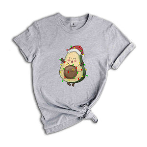 Avocado Christmas T-shirt, Vegan Christmas Shirt, Funny Christmas Tee, Christmas Gift, Avocado Santa Costume, Xmas Pajamas