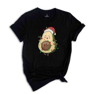 Avocado Christmas T-shirt, Vegan Christmas Shirt, Funny Christmas Tee, Christmas Gift, Avocado Santa Costume, Xmas Pajamas