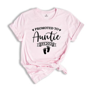 Baby Announcement, Promoted to Auntie, Promoted to Uncle Est. 2026, New Aunt Shirt, New Uncle Shirt, Pregnancy Reveal, Baby Reveal Shirts