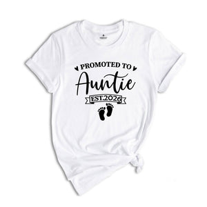 Baby Announcement, Promoted to Auntie, Promoted to Uncle Est. 2026, New Aunt Shirt, New Uncle Shirt, Pregnancy Reveal, Baby Reveal Shirts
