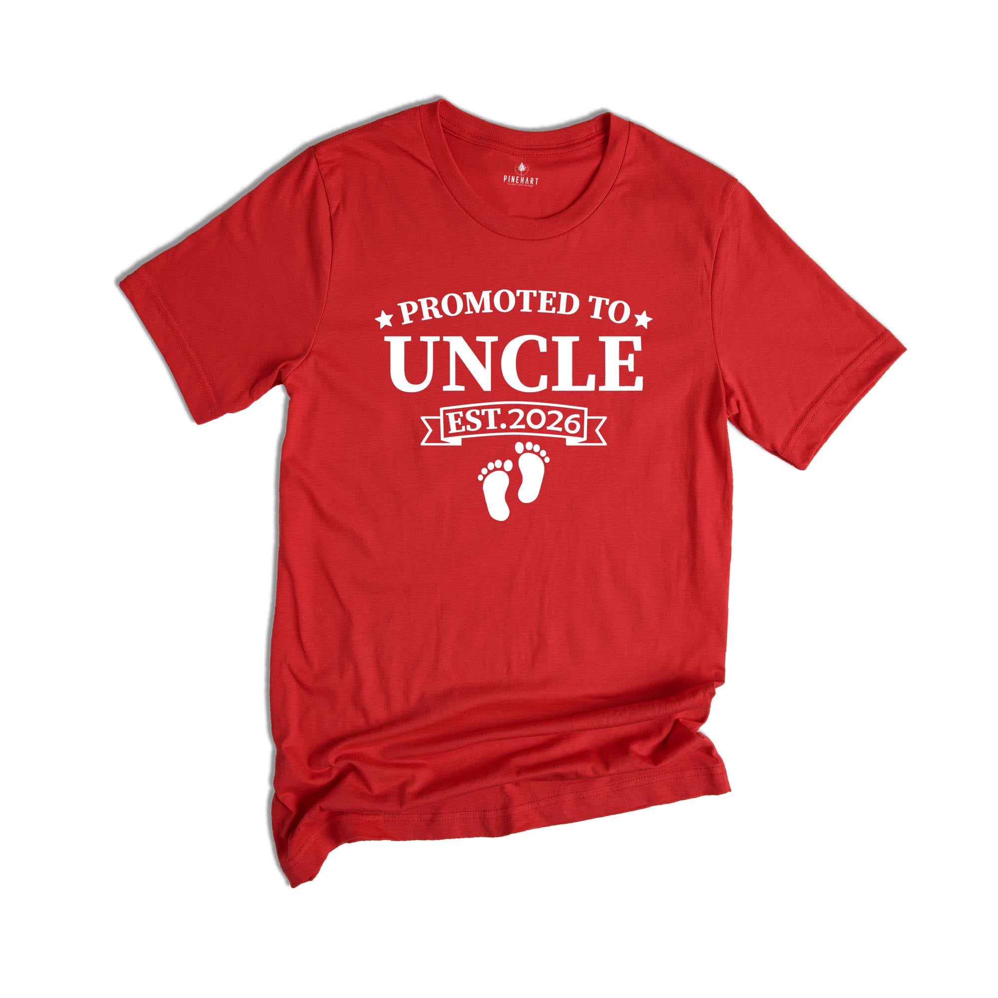 Baby Announcement, Promoted to Auntie, Promoted to Uncle Est. 2026, New Aunt Shirt, New Uncle Shirt, Pregnancy Reveal, Baby Reveal Shirts