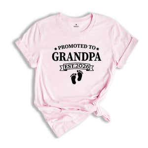 Baby Announcement, Promoted to Grandma, Promoted to Grandpa Est. 2026, New Grandma Shirt, New Grandpa Shirt, Pregnancy Reveal