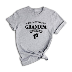 Baby Announcement, Promoted to Grandma, Promoted to Grandpa Est. 2026, New Grandma Shirt, New Grandpa Shirt, Pregnancy Reveal