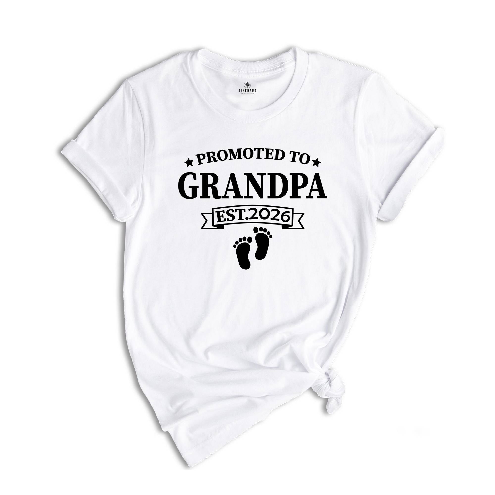 Baby Announcement, Promoted to Grandma, Promoted to Grandpa Est. 2026, New Grandma Shirt, New Grandpa Shirt, Pregnancy Reveal