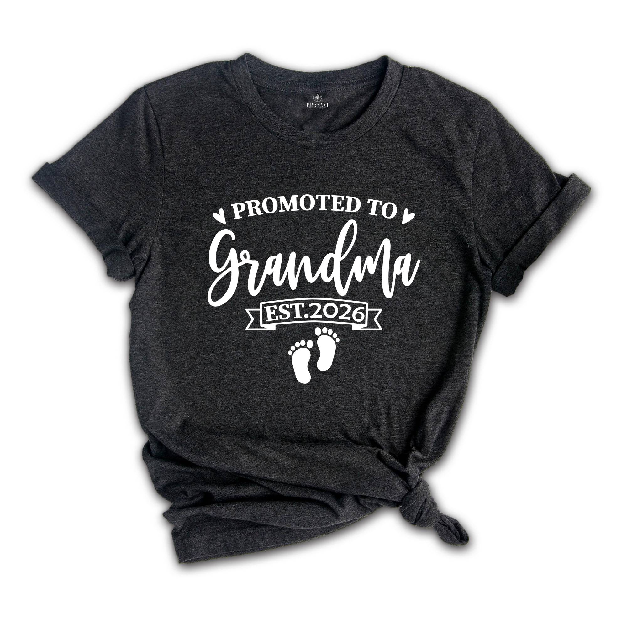 Baby Announcement, Promoted to Grandma, Promoted to Grandpa Est. 2026, New Grandma Shirt, New Grandpa Shirt, Pregnancy Reveal