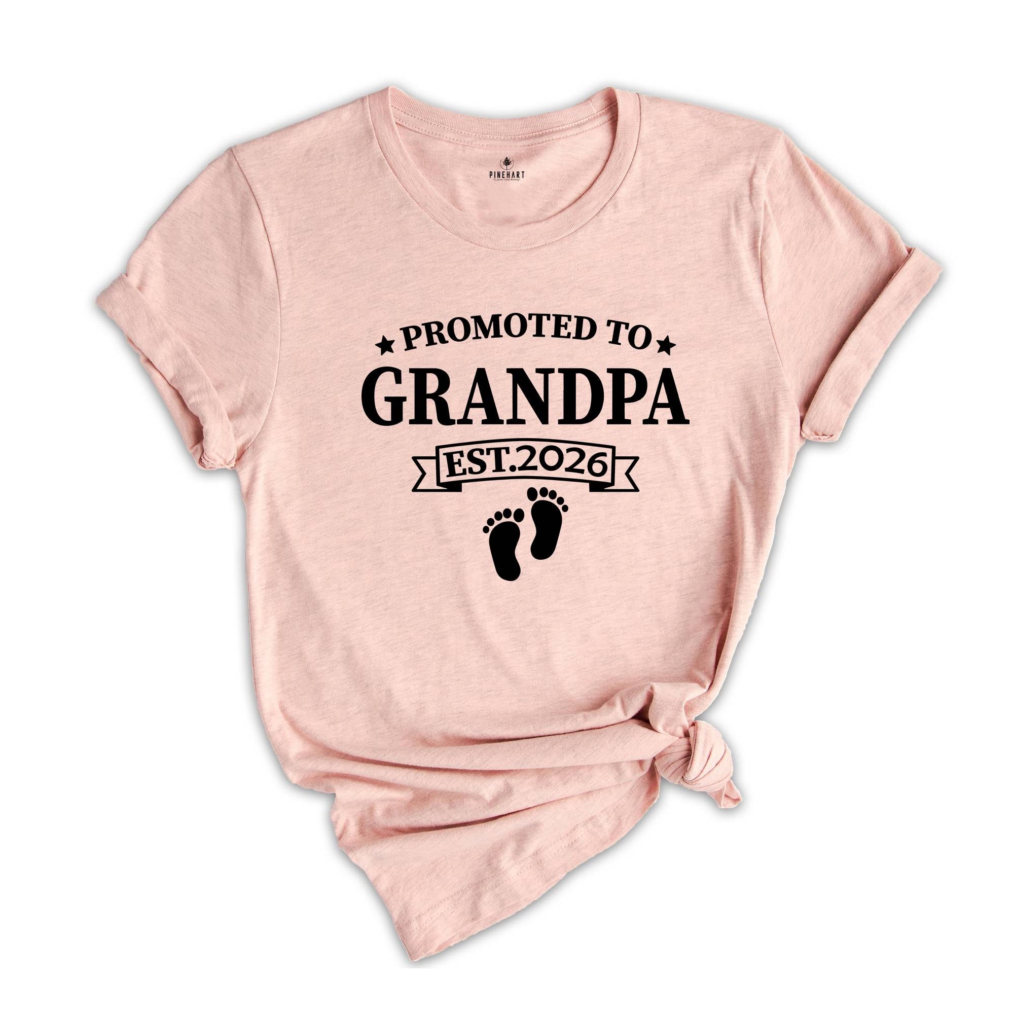 Baby Announcement, Promoted to Grandma, Promoted to Grandpa Est. 2026, New Grandma Shirt, New Grandpa Shirt, Pregnancy Reveal
