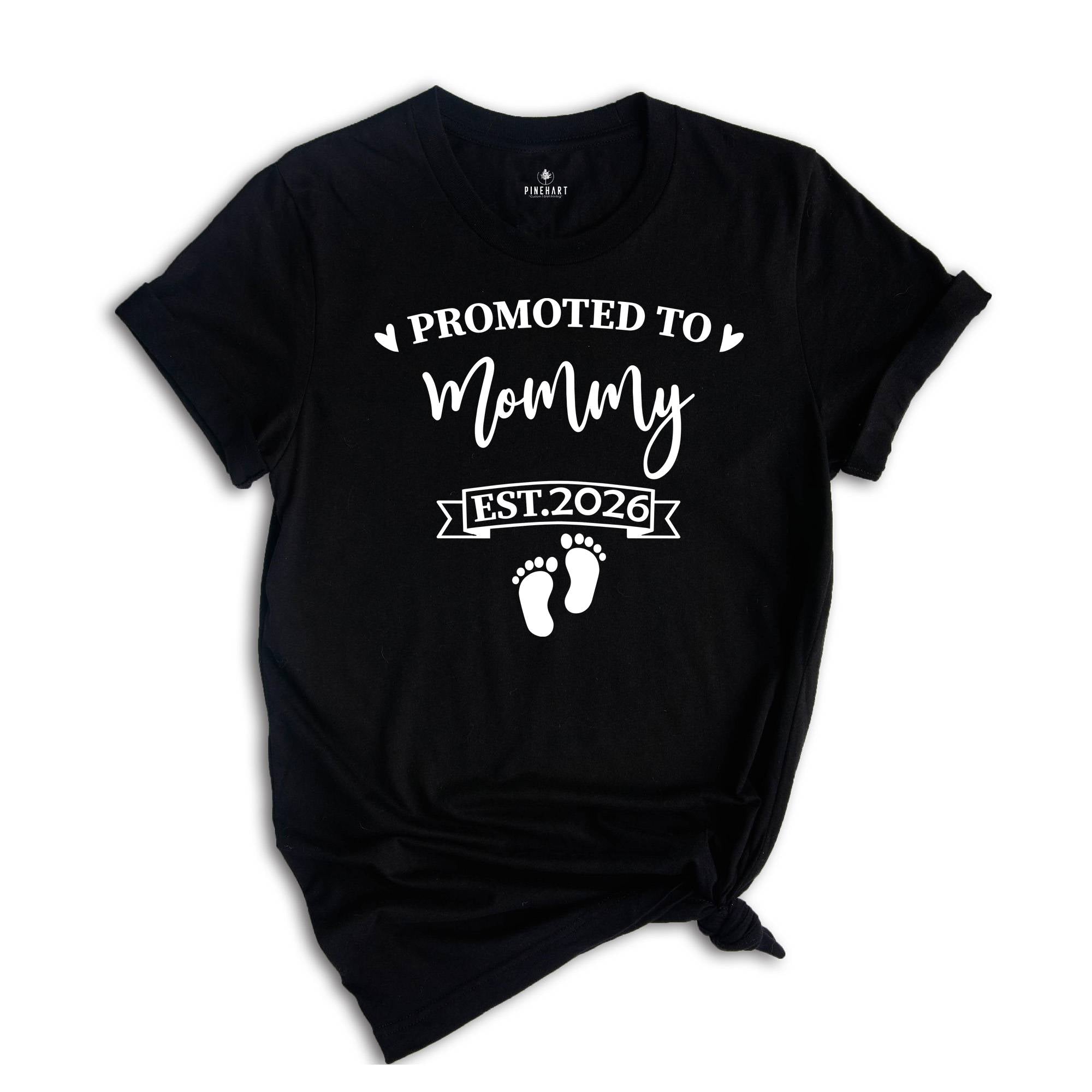 Baby Announcement, Promoted to Mommy and Daddy Est 2026, New Mother Shirt, New Father Shirt, New Parents Shirt, New Mommy Tee