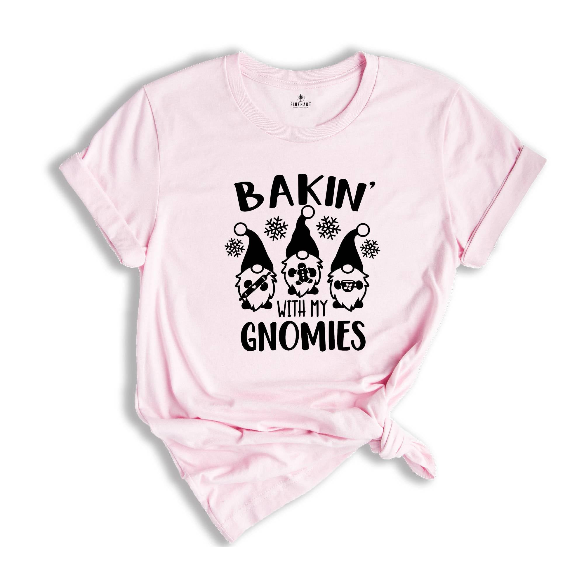 Baking with My Gnomeis Shirt, Christmas Party Shirt, Baker Tester Holiday Gift,Baking Team,Christmas Cookie,Christmas Squad,Baker Tee