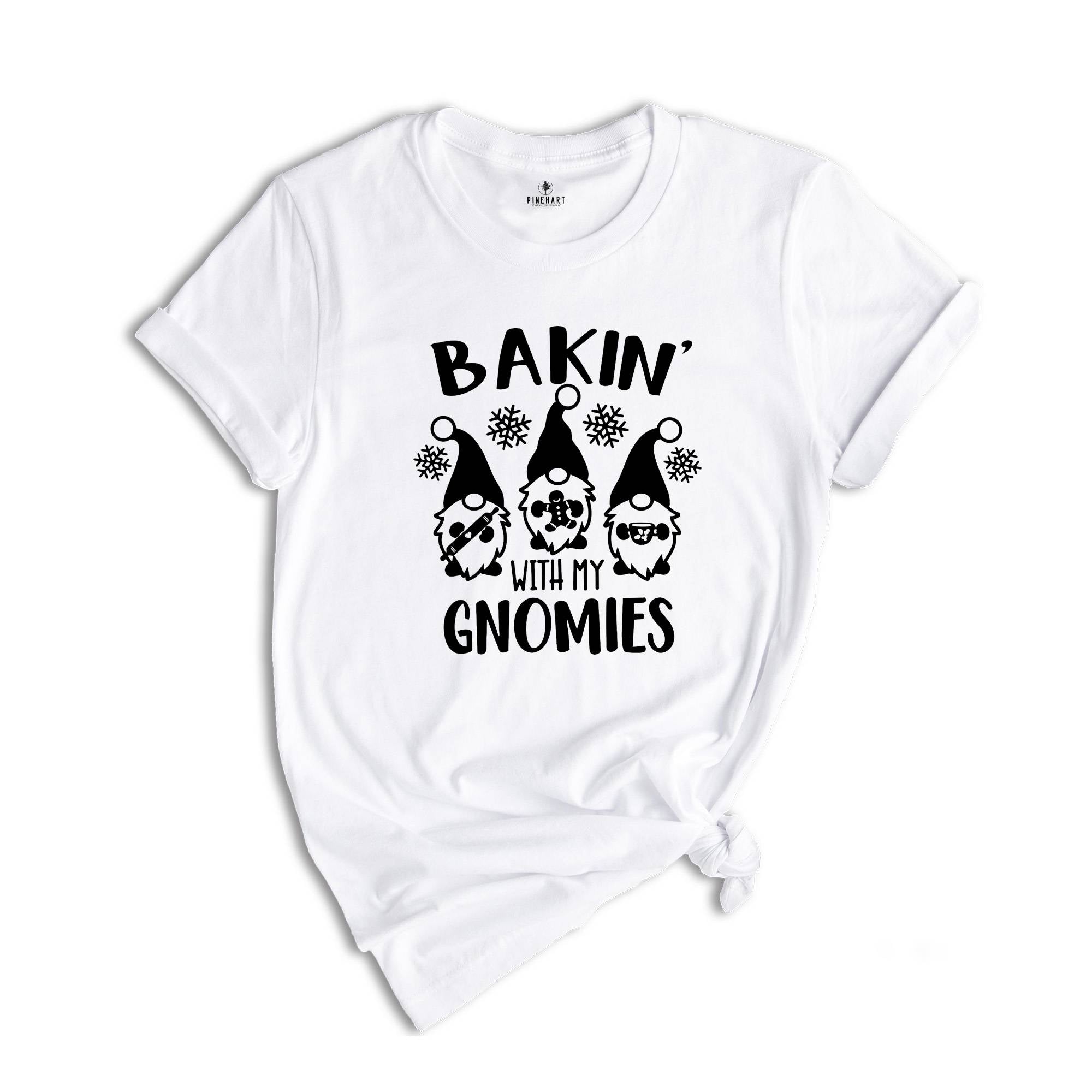 Baking with My Gnomeis Shirt, Christmas Party Shirt, Baker Tester Holiday Gift,Baking Team,Christmas Cookie,Christmas Squad,Baker Tee