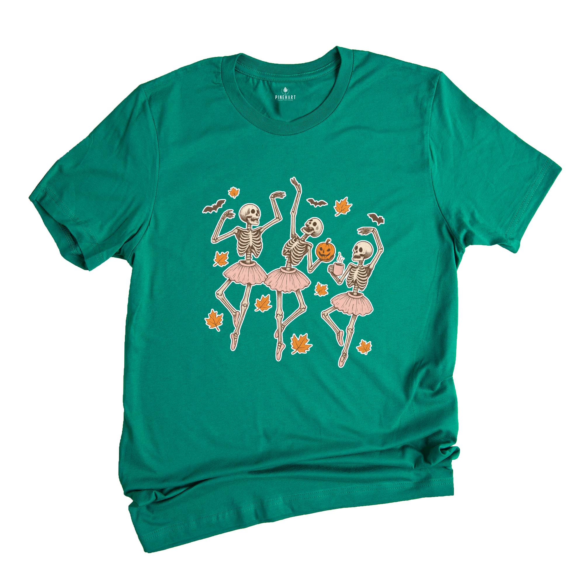 Ballerina Dancing Skeletons Shirt, Halloween Shirt, Spooky Ballet Halloween Tee, Fall Shirt Shirt, Cute Halloween Tee, Ballerina Shirt