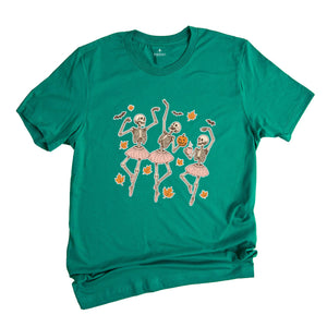 Ballerina Dancing Skeletons Shirt, Halloween Shirt, Spooky Ballet Halloween Tee, Fall Shirt Shirt, Cute Halloween Tee, Ballerina Shirt