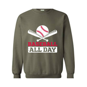 Baseball All Day Sweatshirt, Vintage Sweatshirts, Baseball Sweatshirt, Retro Baseball Sweatshirt, Retro Sweatshirts