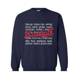 Baseball Sweatshirt, Baseball Game Day Sweatshirt, Baseball Game Day Sweatshirt for Women, Sports Mom Sweatshirt, Gameday Sweatshirt