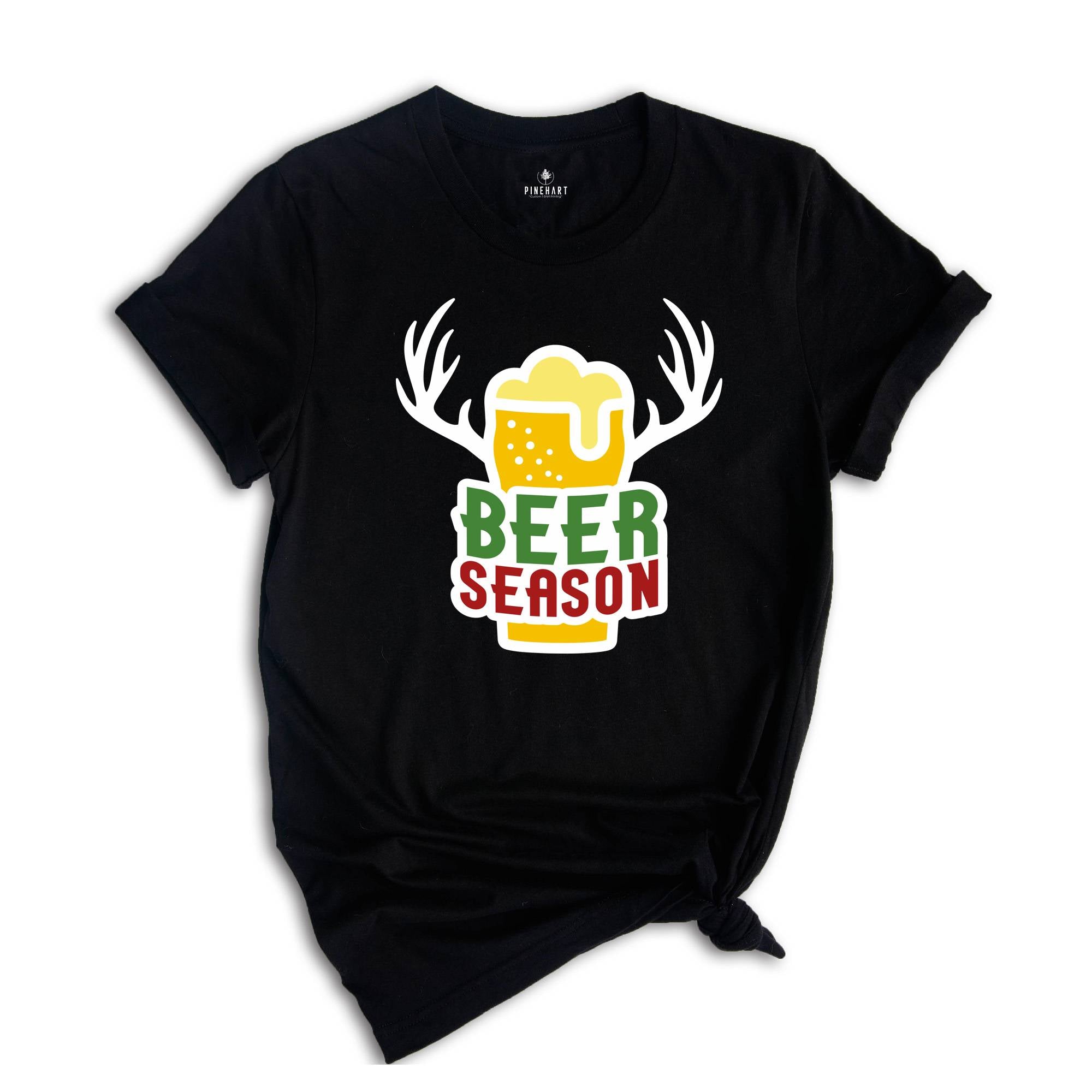 Beer Season Shirt, Christmas Beer Tee, Xmas Reindeer Tee, Christmas Party Tee, Christmas Sweatshirt, Drunkard Gift, Drinking Party Tee