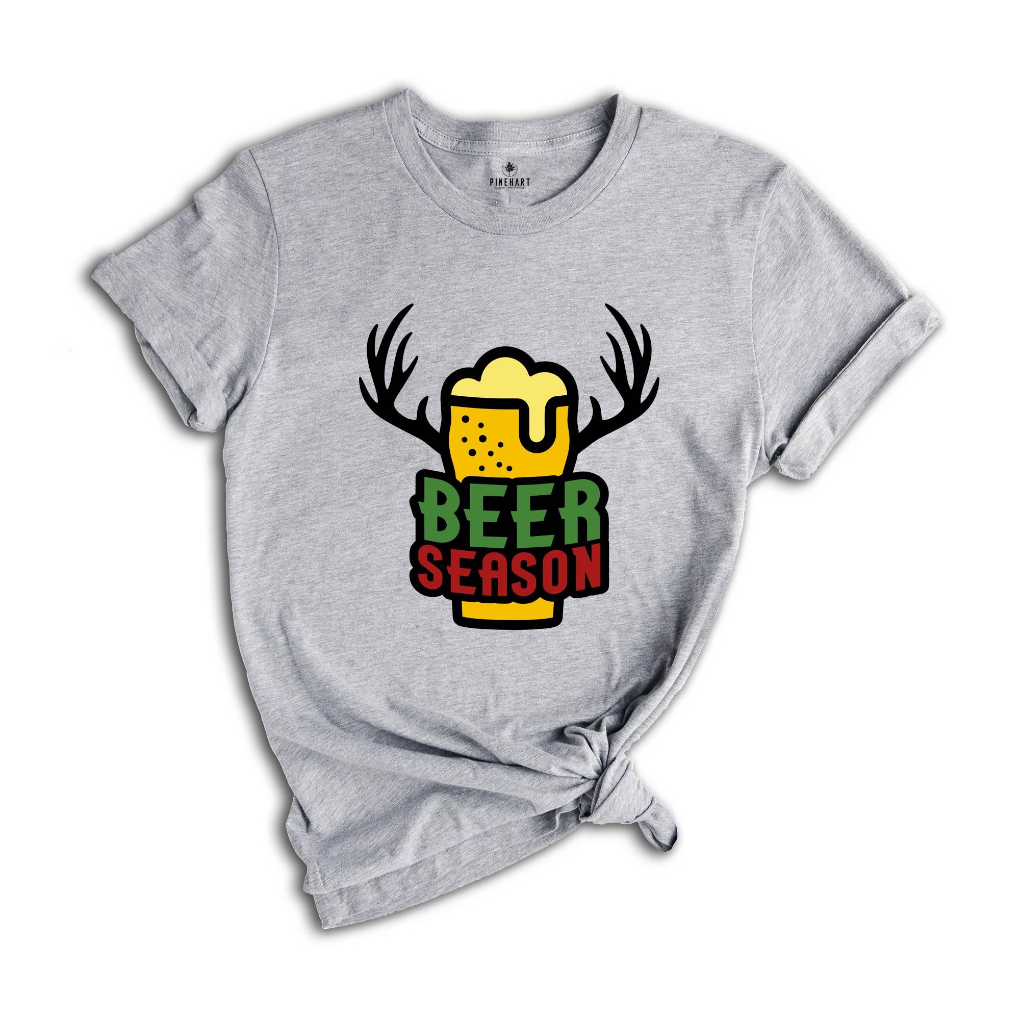 Beer Season Shirt, Christmas Beer Tee, Xmas Reindeer Tee, Christmas Party Tee, Christmas Sweatshirt, Drunkard Gift, Drinking Party Tee