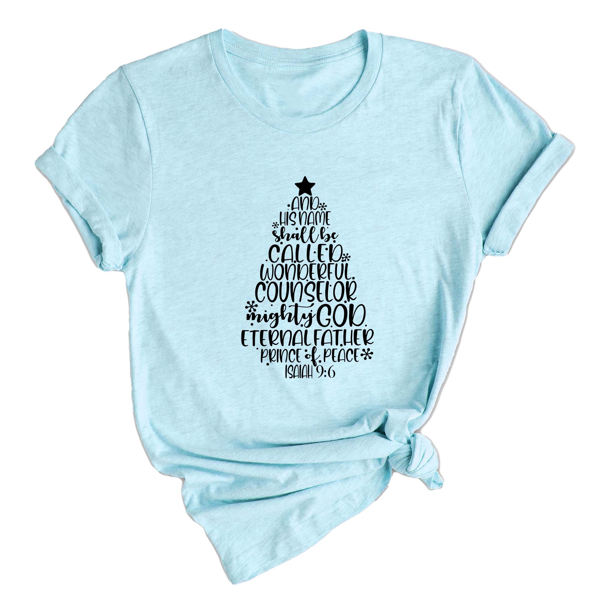 Bible Quote Christmas Shirt, Isaiah 9:6 Shirt, Cute Bible Quote T-Shirt, Christian Christmas T-Shirt