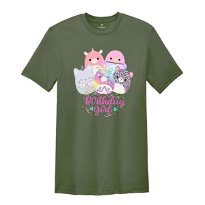 Birthday Squish Shirt, Cute Teenage Birthday, Birthday Girl Gift , 10Th Birthday, Squish Squad Shirt, Cute Squishmallow Shirt