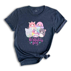 Birthday Squish Shirt, Cute Teenage Birthday, Birthday Girl Gift , 10Th Birthday, Squish Squad Shirt, Cute Squishmallow Shirt