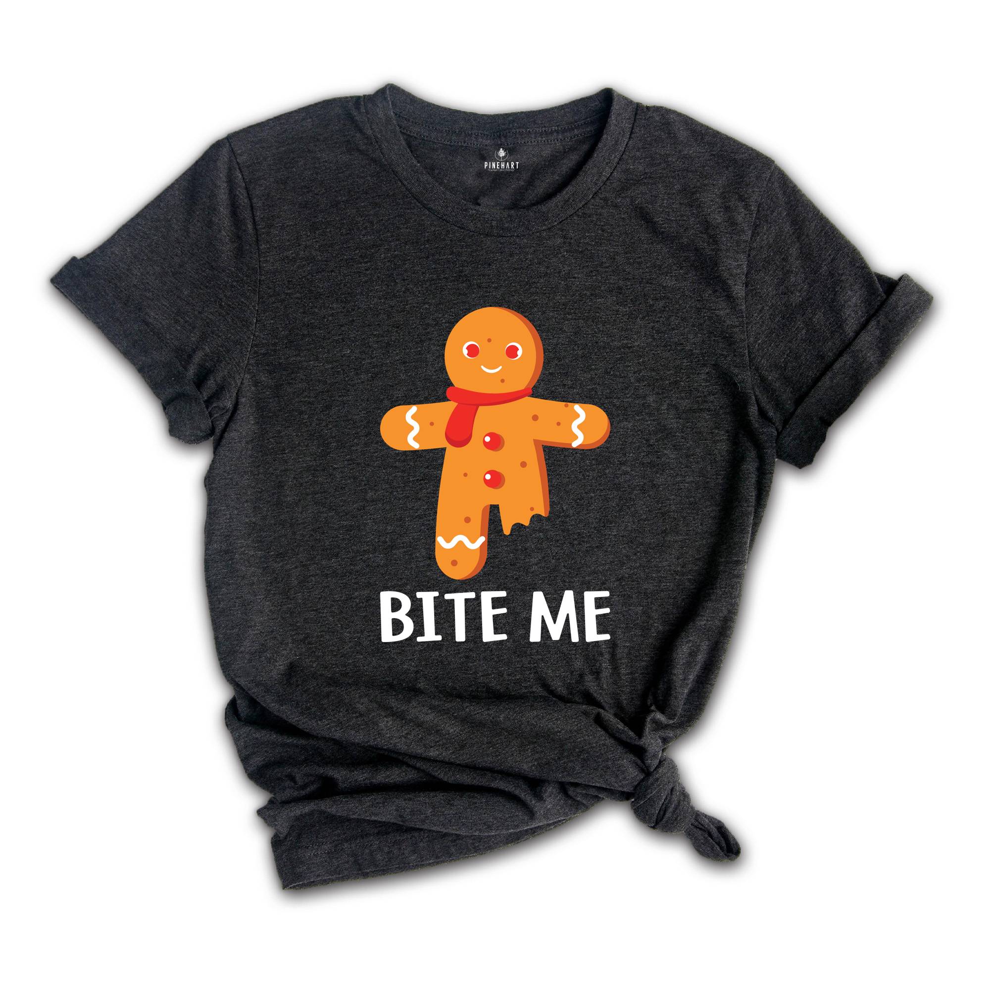 Bite Me Shirt, Funny Gingerbread Man Shirt, Funny Xmas Shirt, Cute Xmas Shirt, Christmas Party, Christmas Reunion