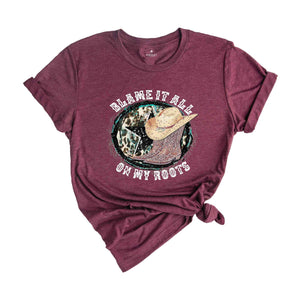 Blame It All On My Roots Shirt, Vintage Band Tee, Desert Shirt, Country Music Shirt, Cactus Retro Tee, Southern Vibe Shirt